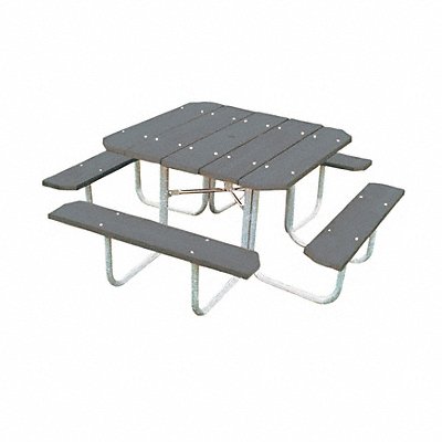 Picnic Table 76 W x76 D Gray MPN:358-GRY48