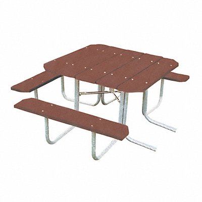 Picnic Table 76 W x63 D Brown MPN:358H-BRN48