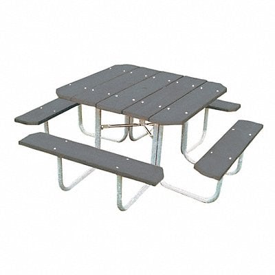 Picnic Table 76 W x63 D Gray MPN:358H-GRY48