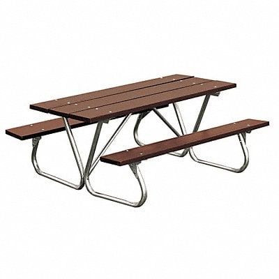 Picnic Table 72 W x68 D Brown MPN:BT158-BRN6