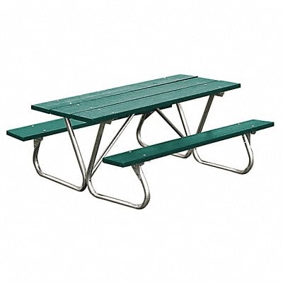 Picnic Table 72 W x68 D Green MPN:BT158-GRN6