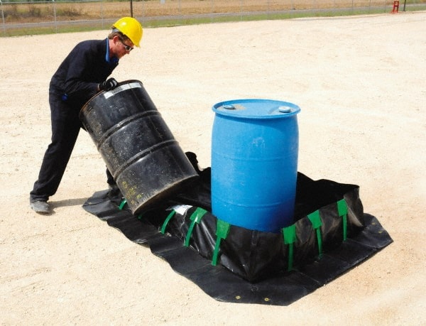 High Wall Collapsible Berm: 748 gal Capacity, 10' Long, 10' Wide, 1' High MPN:8210