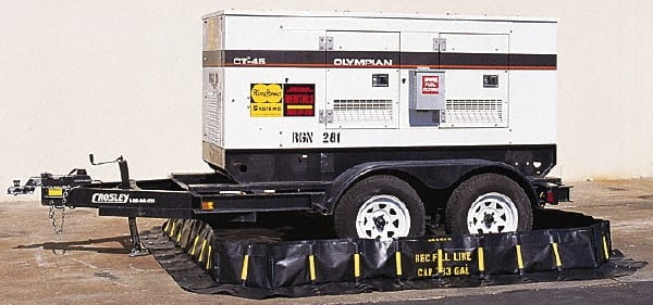 High Wall Collapsible Berm: 5,610 gal Capacity, 50' Long, 15' Wide, 1' High MPN:8337