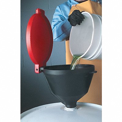 Drum Funnel with Lid Black PE NPT MPN:651