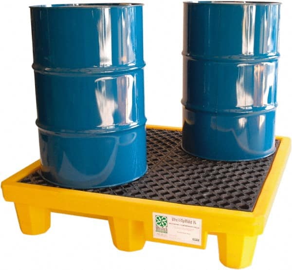 Spill Pallet: 4 Drum, 66 gal, 6,000 lb, Polyethylene MPN:1001