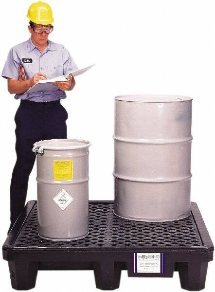 Spill Pallet: 4 Drum, 66 gal, 3,000 lb, Polyethylene MPN:1112