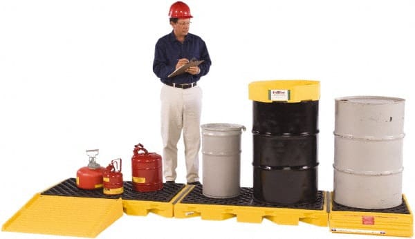 Spill Pallet: 6 Drum, 66 gal, 9,000 lb, Polyethylene MPN:2334