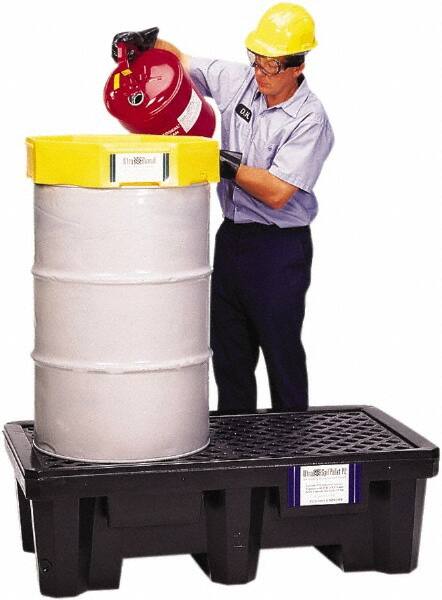 Spill Pallet: 2 Drum, 66 gal, 1,500 lb, Polyethylene MPN:2505