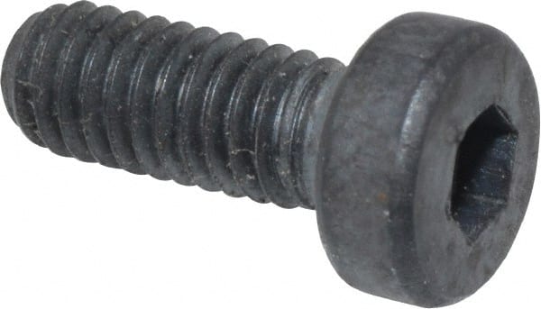 Hex Socket Cap Screw: M4x0.7 x 10.00 mm, Low Socket Cap, Alloy Steel, Black Oxide Finish MPN:106251