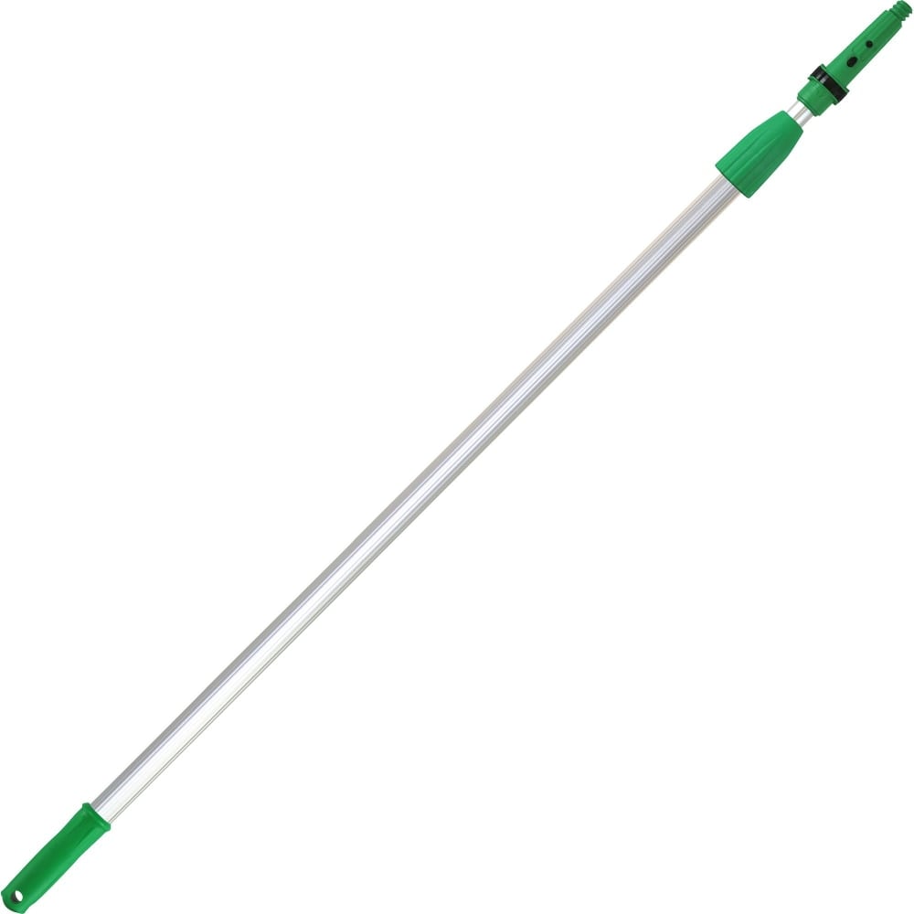 Unger OptiLoc 8ft Telescopic Pole - 96in Length - Green - Aluminum - 10 / Carton MPN:EZ250CT