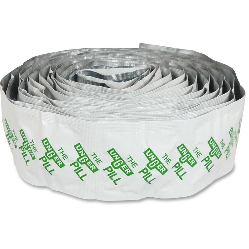 Unger The Pill Glass Cleaner Rolls - 100 / Roll - 5 / Carton - Non-toxic, Skin-friendly - White MPN:PL500CT