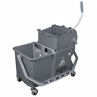 Mop Bucket with Wringer Gray 4 gal MPN:COMSG