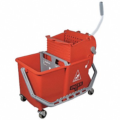 Mop Bucket with Wringer Red 4 gal MPN:COMSR