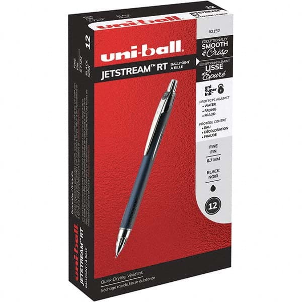 Retractable Pen: 0.7 mm Tip, Black Ink MPN:62152