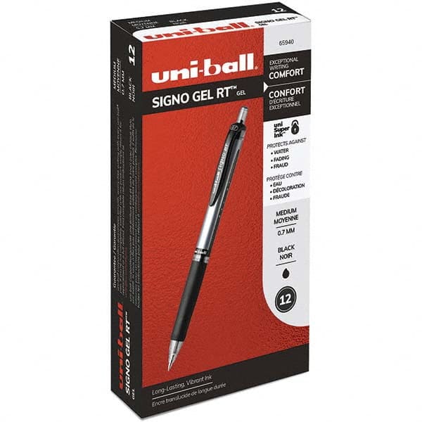 Retractable Pen: 0.7 mm Tip, Black Ink MPN:65940