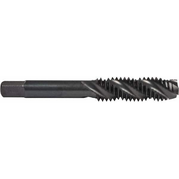 Spiral Flute Tap: 7/16-14, UNC, 3 Flute, Bottoming, 2B & 3B Class of Fit, High Speed Steel, Oxide Finish MPN:6007813