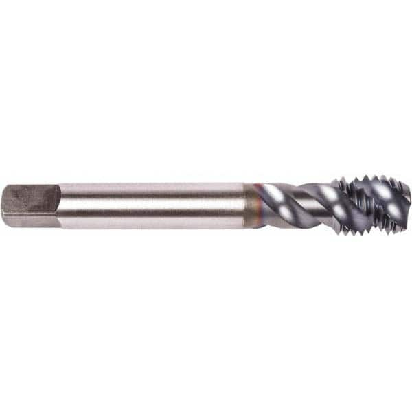 Spiral Flute Tap: #1-8, UNC, 4 Flute, Modified Bottoming, 2B Class of Fit, Powdered Metal, TICN Finish MPN:6204897