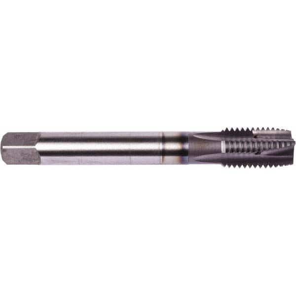 Spiral Point Tap: M16x2 Metric, 4 Flutes, Plug Chamfer, 6H Class of Fit, High-Speed Steel, TiCN Coated MPN:6007991