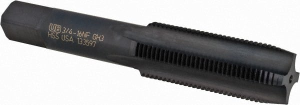 3/4-16 Plug RH 3B H3 Oxide High Speed Steel 4-Flute Straight Flute Hand Tap MPN:6006723
