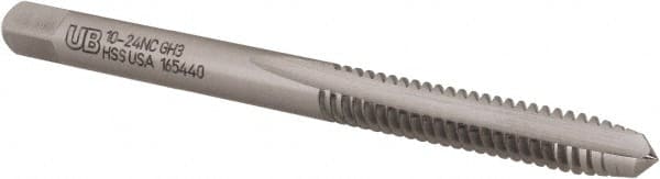 Straight Flutes Tap: #10-24, UNC, 2 Flutes, Plug, 2B & 3B, High Speed Steel, Bright/Uncoated MPN:6007253