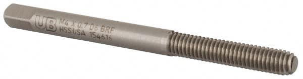 Thread Forming Tap: M4x0.70 Metric Coarse, 6H Class of Fit, Bottoming, High Speed Steel, Bright Finish MPN:6009390