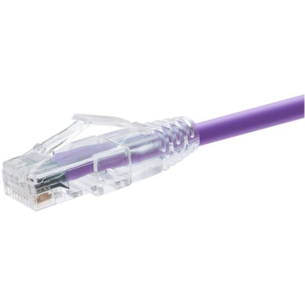 Unirise UNC Group Clearfit - Patch cable - RJ-45 (M) to RJ-45 (M) - 1 ft - CAT 6 - snagless - purple (Min Order Qty 23) MPN:10170