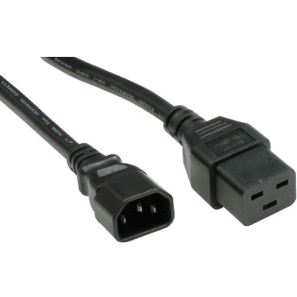 Unirise Standard Power Cord - For Electronic Equipment - 250 V AC / 15 A (Min Order Qty 7) MPN:PWCD-C14C19-15A-04F-BLK