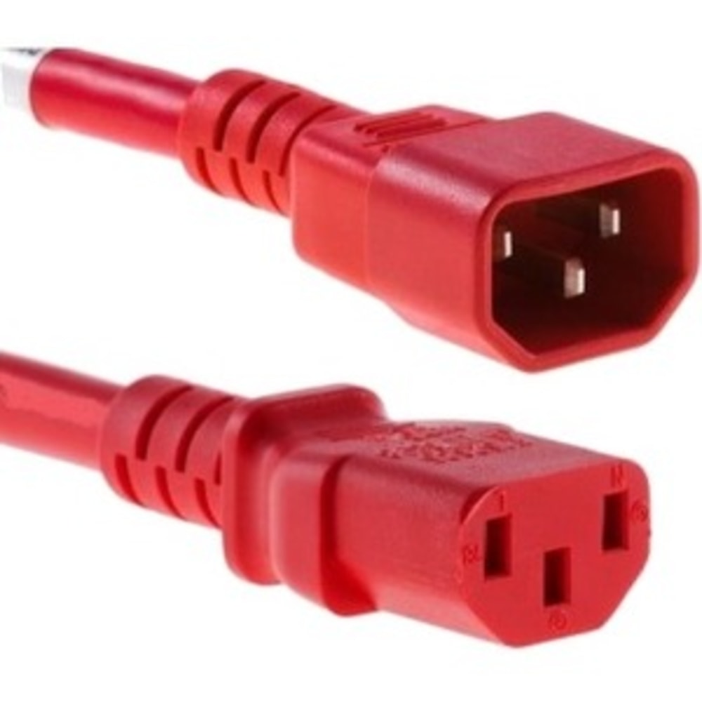 UNC Group - Power cable - power IEC 60320 C13 to IEC 60320 C14 - 250 V - 10 A - 2.5 ft - red (Min Order Qty 15) MPN:PWRC13C142.5FRED