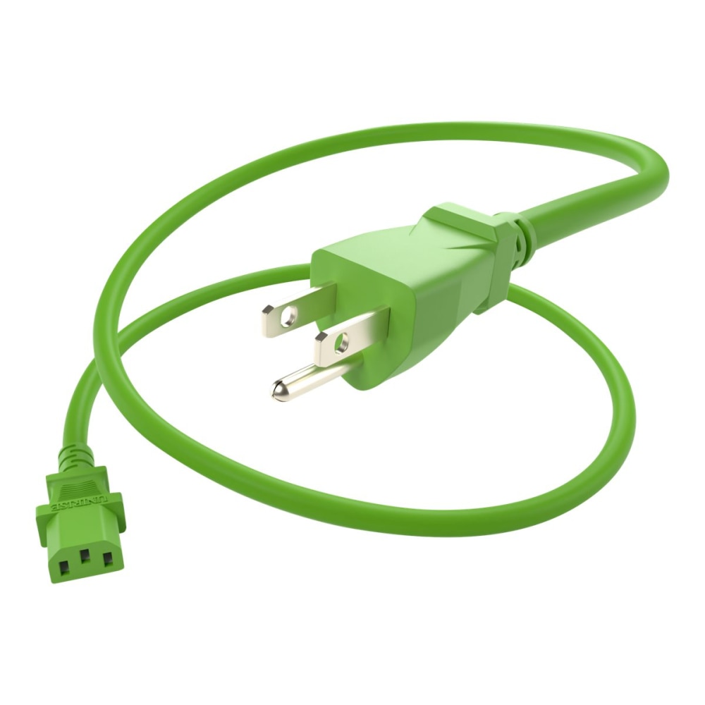 UNC Group - Power cable - NEMA 5-15P (M) to power IEC 60320 C13 - 125 V - 10 A - 10 ft - green (Min Order Qty 7) MPN:PWCD-515PC13-10A-10F-GRN