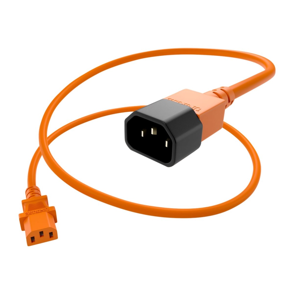 UNC Group - Power cable - power IEC 60320 C13 to IEC 60320 C14 - AC 250 V - 10 A - 3 ft - orange (Min Order Qty 15) MPN:PWRC13C1403FORG