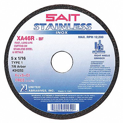 CutOff Wheel STAINLESS 4-1/2 x1/16 x7/8 MPN:24251