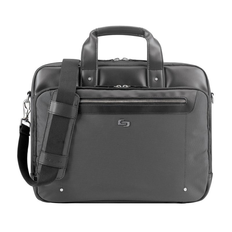 Solo New York Park Briefcase With 15.6in Laptop Pocket, Black (Min Order Qty 2) MPN:EXE350-10