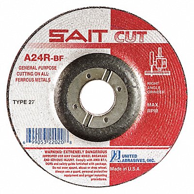 Depressed Center Wheel 4-1/2in 24 Grit MPN:22020