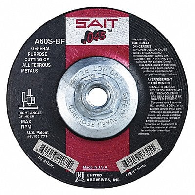 Abrasive Cut-Off Wheel Aluminum Oxide MPN:23305