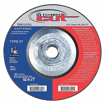 Abrasive Cut-Off Wheel 12 200 rpm MPN:23308