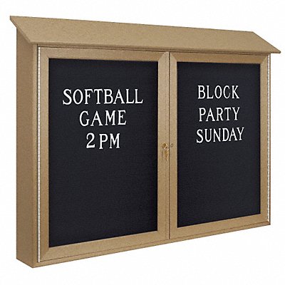 Enclosed Bulletin Board Letter 30 x45 MPN:UVDD4530LB-CEDAR