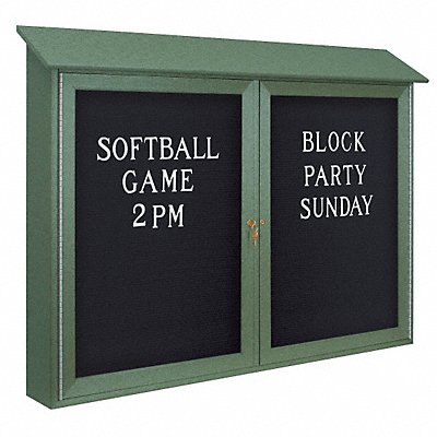 Enclosed Bulletin Board Letter 30 x45 MPN:UVDD4530LB-WOODGRN