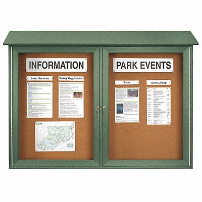 Enclosed Bulletin Board Tack 36 x45 MPN:UVDD4536-WOODGRN