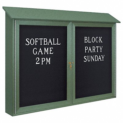 Enclosed Bulletin Board Letter 40 x52 MPN:UVDD5240LB-WOODGRN