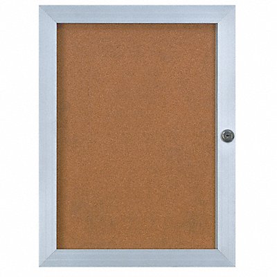 Enclosed Bulletin Board Letter 24 x18 MPN:UVEB1824-SATIN-CORK