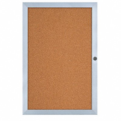 Enclosed Bulletin Board Cork 24 x36 MPN:UVEB2436-SATIN-CORK