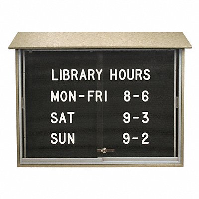 Enclosed Bulletin Board Cork 36 x72 MPN:UVMC4536LB-SAND