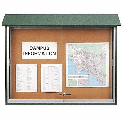 Enclosed Bulletin Board Tack 40 x 52 In. MPN:UVMC5240-WOODGRN