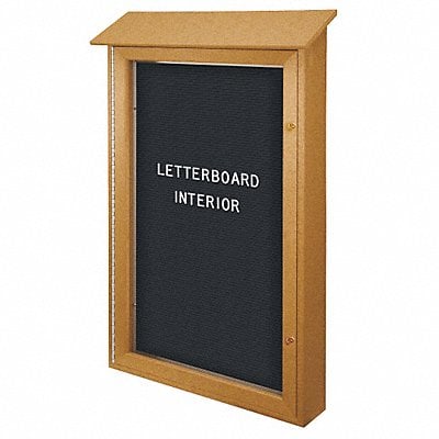 Enclosed Bulletin Board Letter 4 ft.x24 MPN:UVSD4226LB-CEDAR