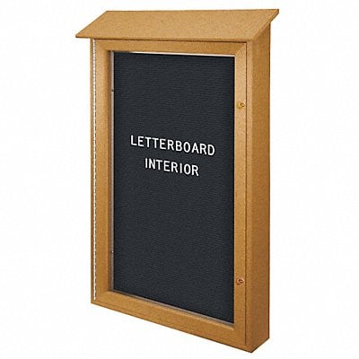 Enclosed Bulletin Board Letter 36 x72 MPN:UVSD4832LB-CEDAR