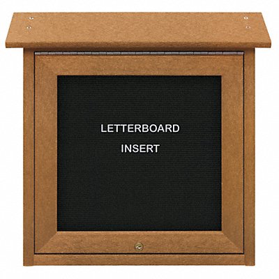 Enclosed Bulletin Board Letter 18 x18 MPN:UVSM1818LB-CEDAR