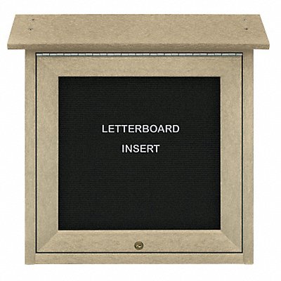 Enclosed Bulletin Board Letter 18 x18 MPN:UVSM1818LB-SAND