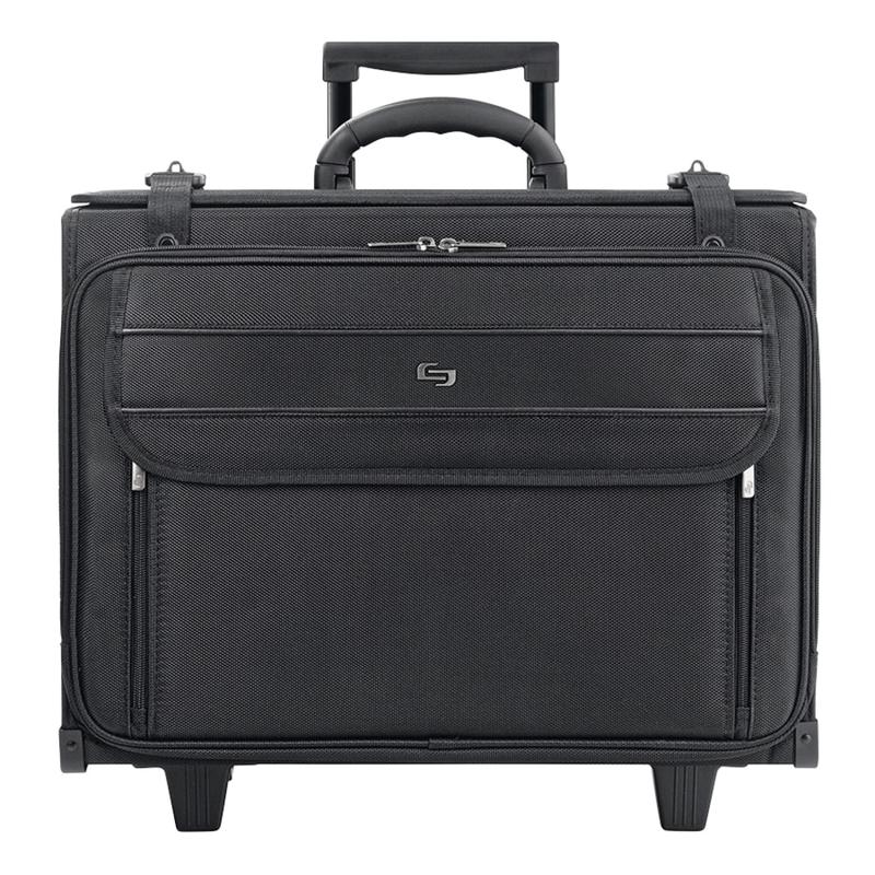 Solo New York Morgan Rolling Hard Side Catalog Case with 17.3in Laptop Compartment, Black MPN:B1514