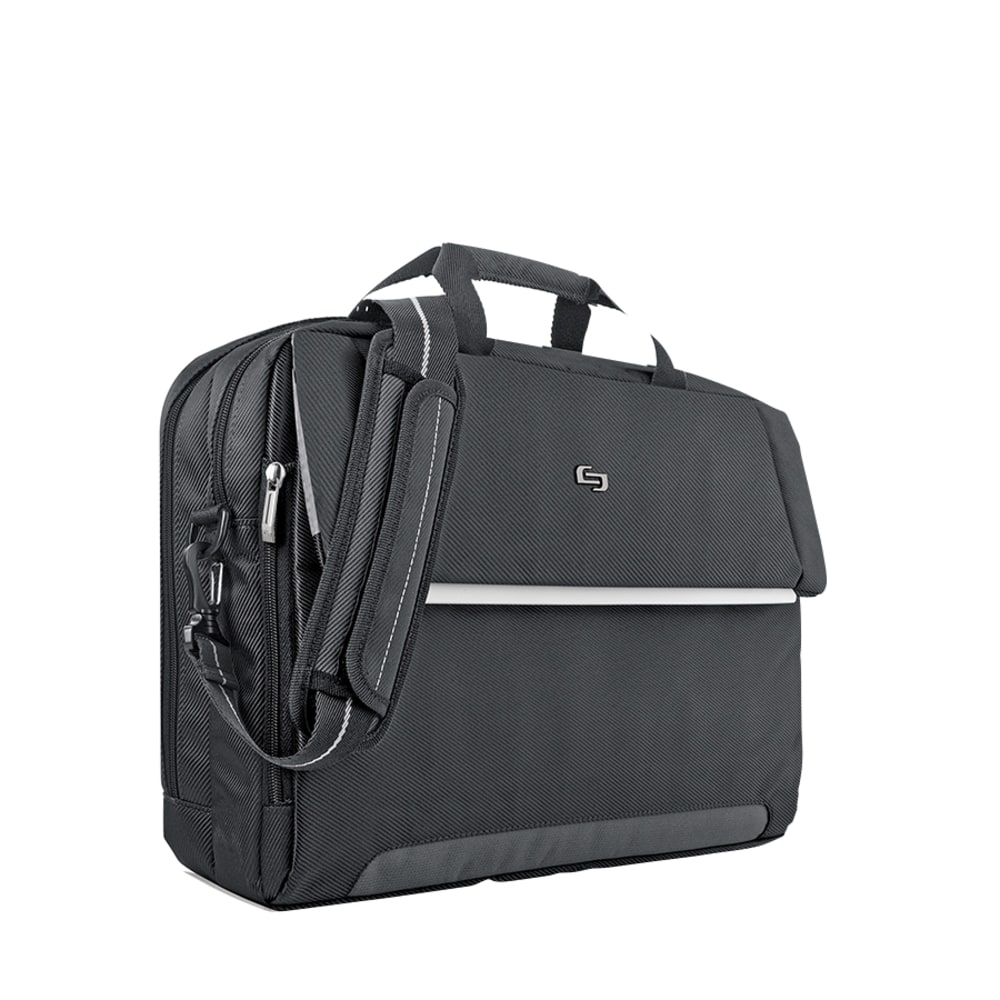 Solo New York Chrysler Briefcase For 17.3in Laptops, Black (Min Order Qty 2) MPN:LVL330-4