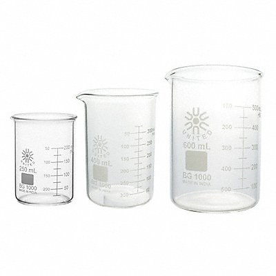 Beaker Set Glass Low Form 250/400/600 mL MPN:BGSET3